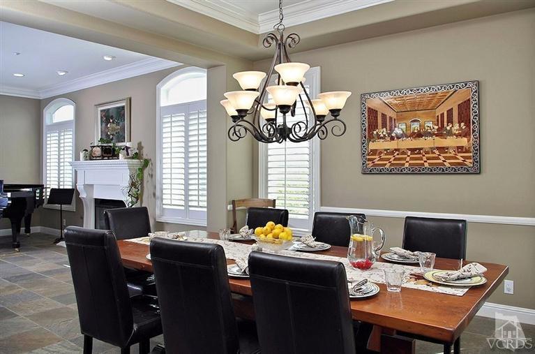 12428 Palmer Drive Moorpark, CA 93021 - Photo 7 of 42 a dining room with furniture a chandelier and window
