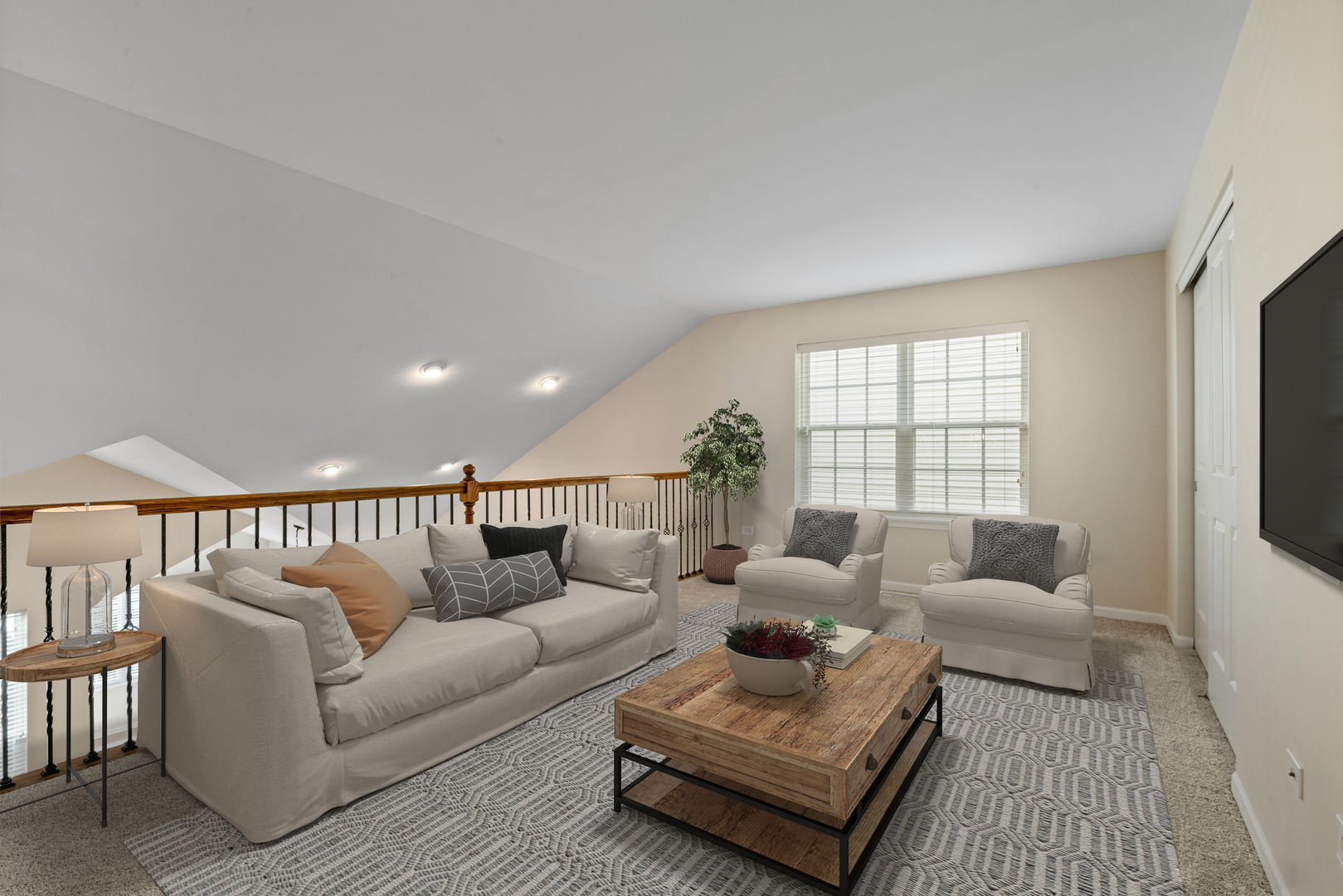 1659 Briarheath Drive Aurora, IL 60505 - Photo 18 of 29 a living room with furniture and a flat screen tv