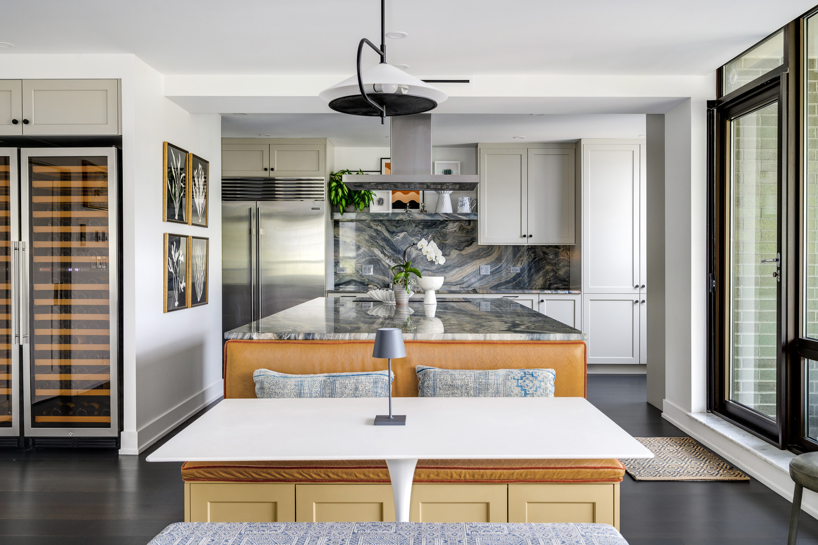 1040 North Lake Shore Drive, Unit 4A Chicago, IL 60611 - Photo 11 of 43 a kitchen with stainless steel appliances granite countertop a refrigerator and microwave