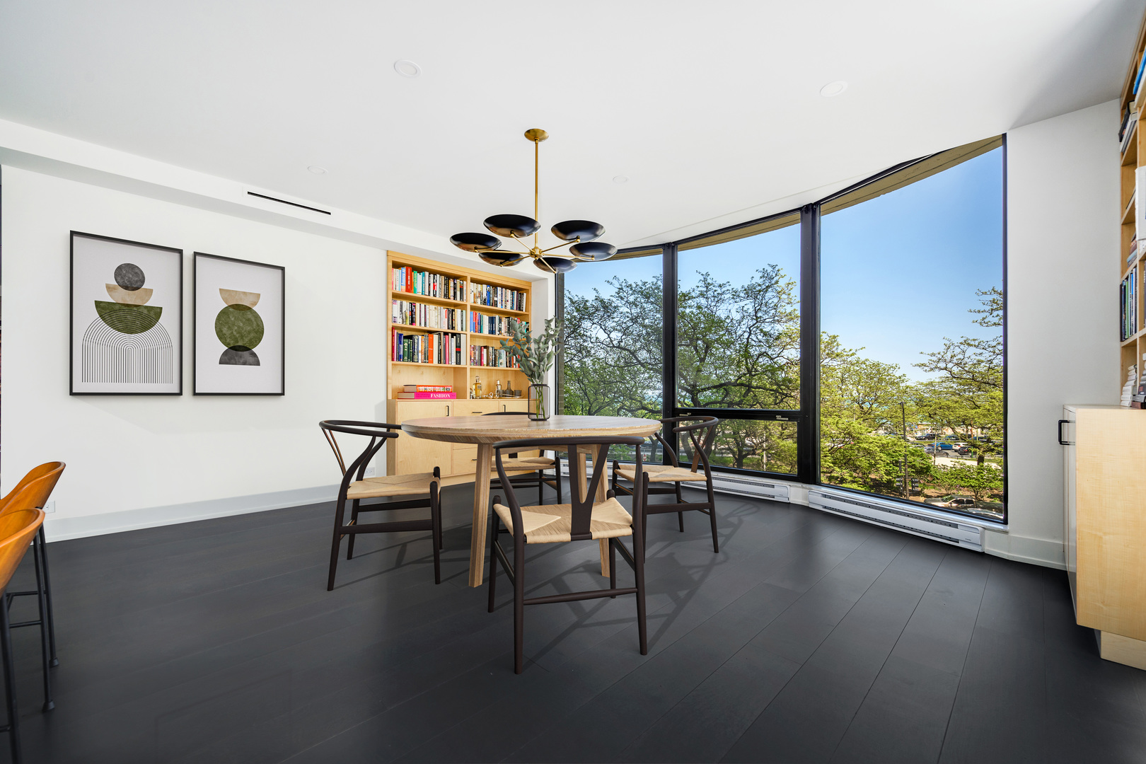 1040 North Lake Shore Drive, Unit 4A Chicago, IL 60611 - Photo 21 of 43 a dining room with furniture window and wooden floor