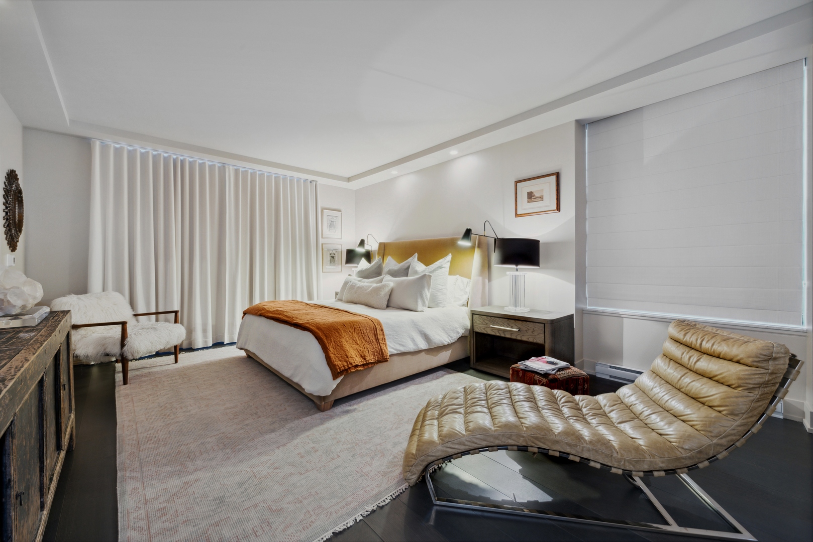 1040 North Lake Shore Drive, Unit 4A Chicago, IL 60611 - Photo 26 of 43 a bedroom with a bed window and couch