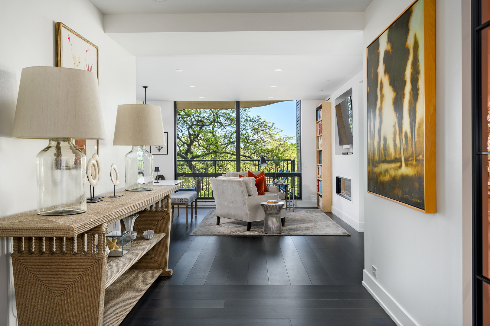 1040 North Lake Shore Drive, Unit 4A Chicago, IL 60611 - Photo 5 of 43 a living room with furniture and a large window