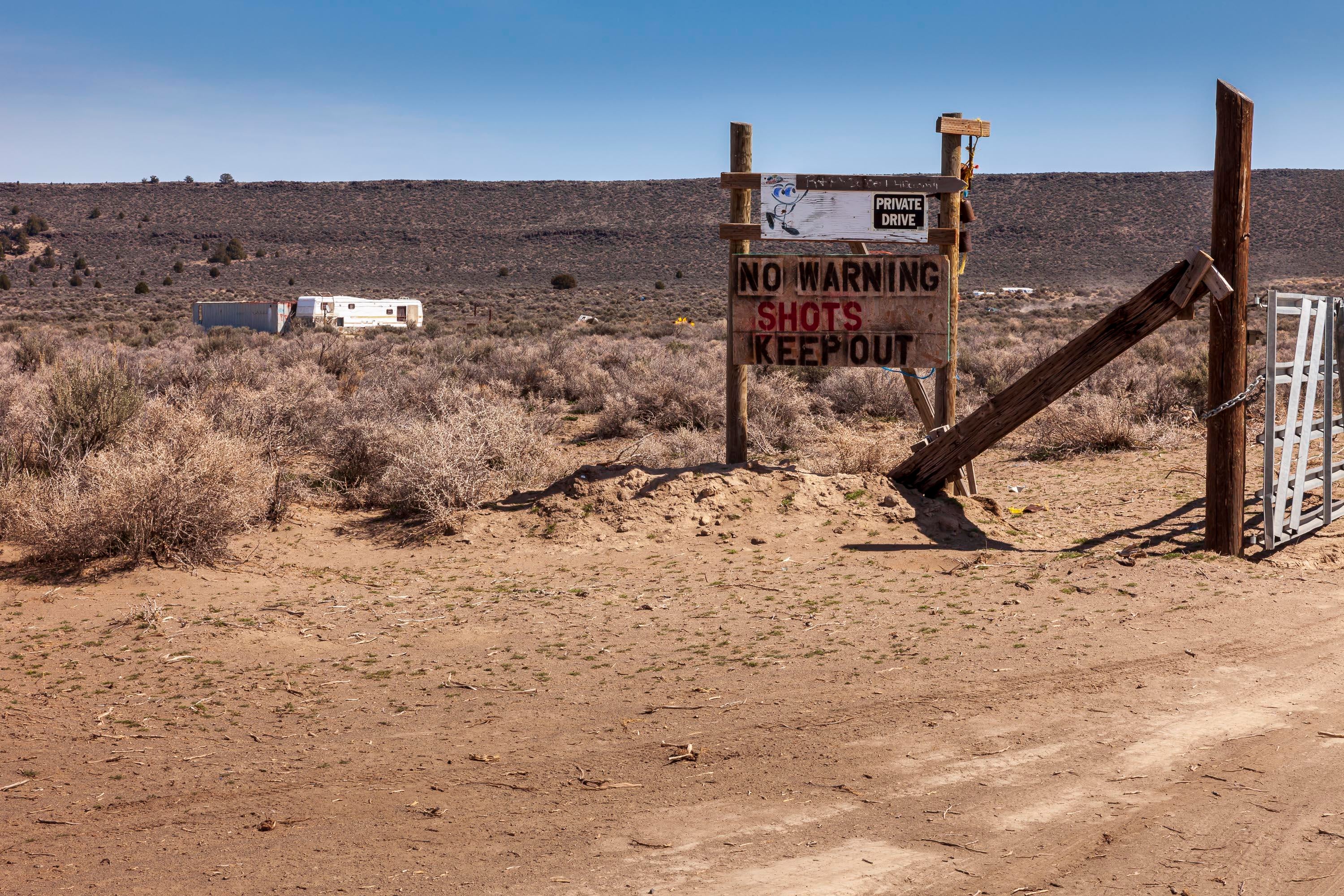 Buffalo Wells Road Christmas Valley, OR 97641 - Photo 5 of 42 Don't be alarmed by the sign. It's there to discourage trespassing by non-resident visitors to the Dunes. The neighbors are actually quite friendly.