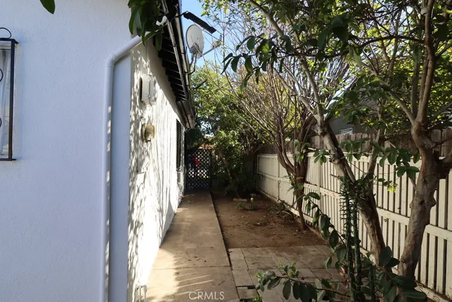 a view of backyard with green space