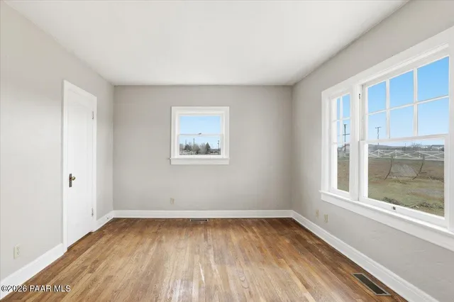 an empty room with a window