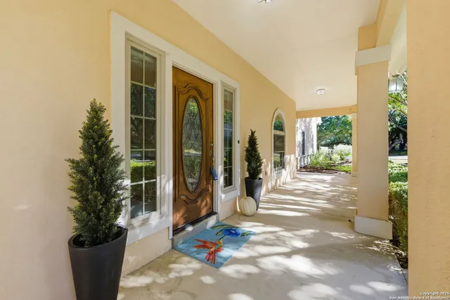 a view of a entryway door of the house