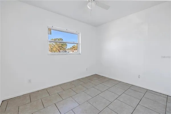 an empty room with a window