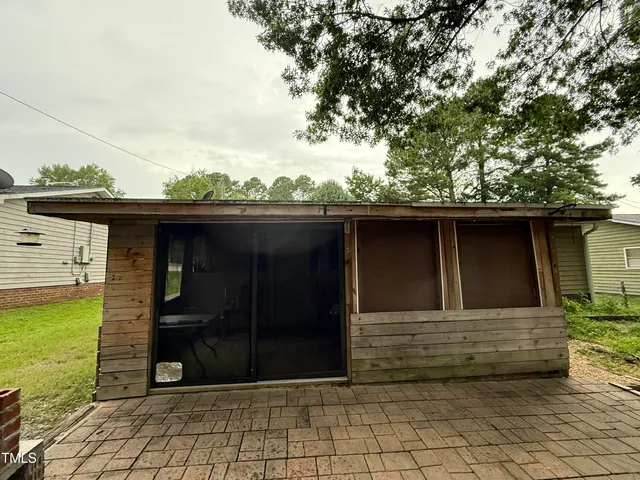a view of a door of the house