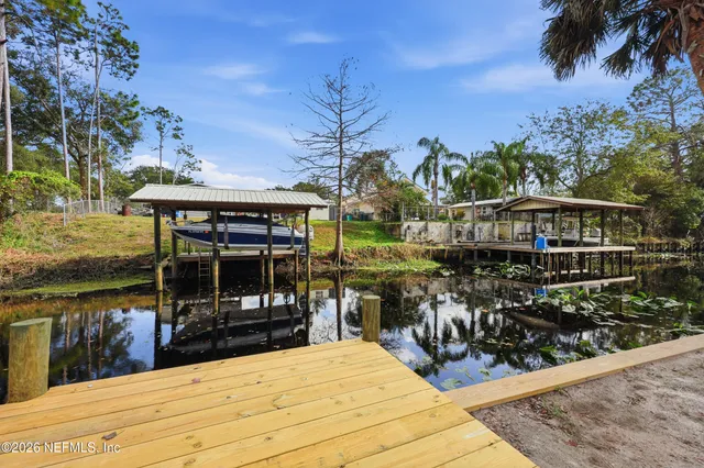 a view of a lake with a mountain