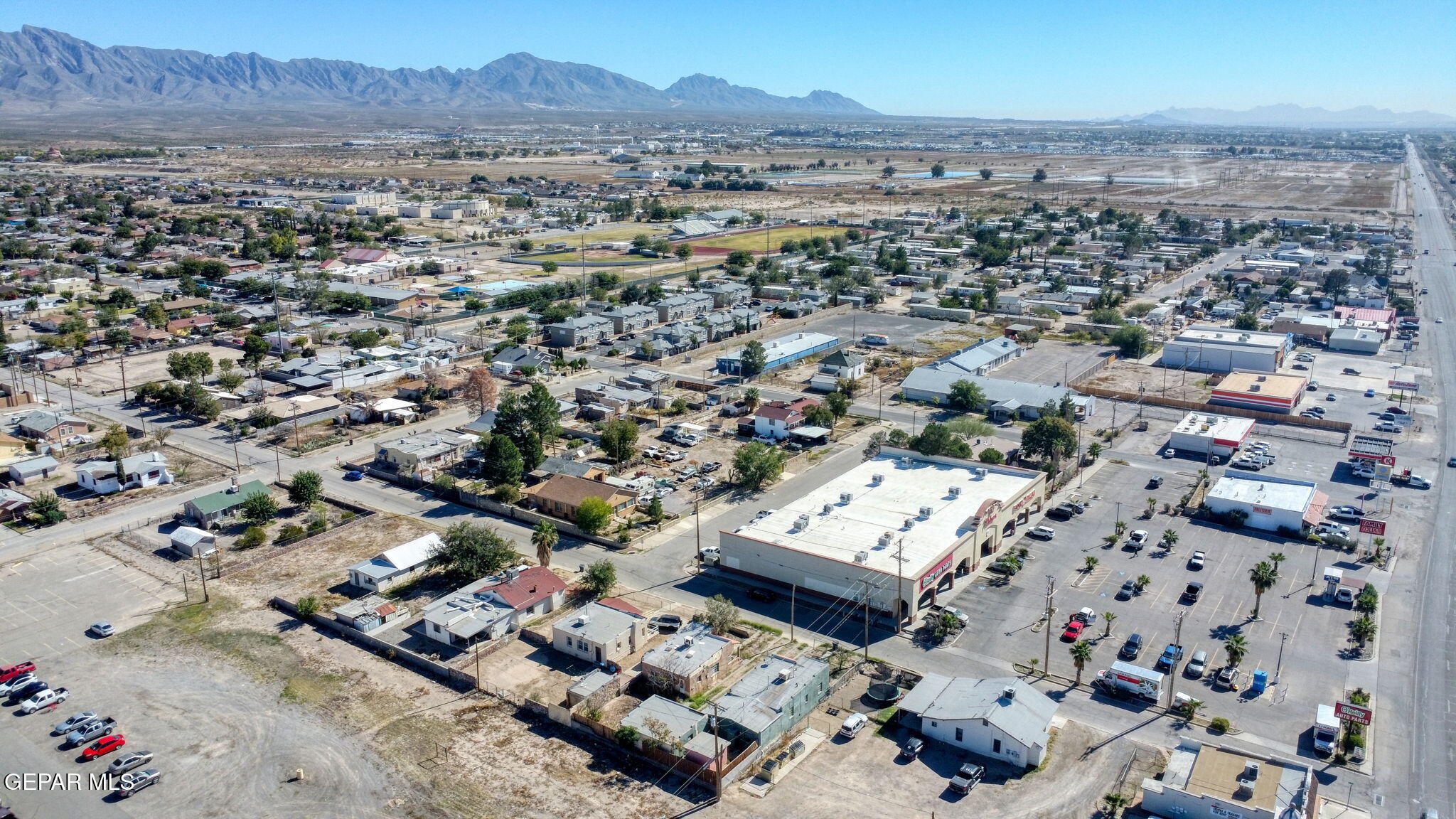 116 Tamarisk Street Anthony, TX 79821 - Photo 34 of 36 an aerial view of a city with lots of residential buildings