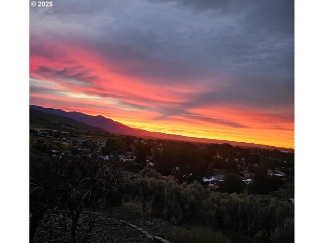 a view of city and mountain