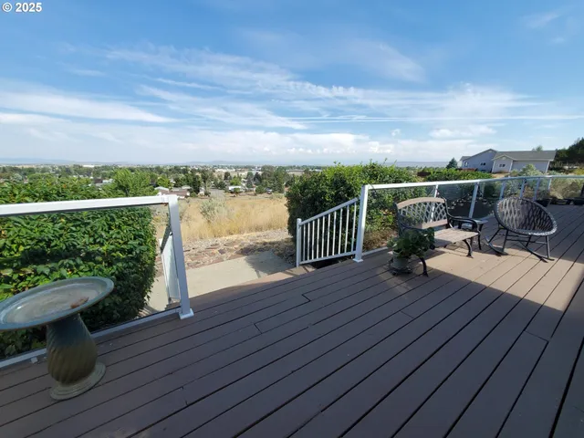 a view of a terrace with outdoor seating