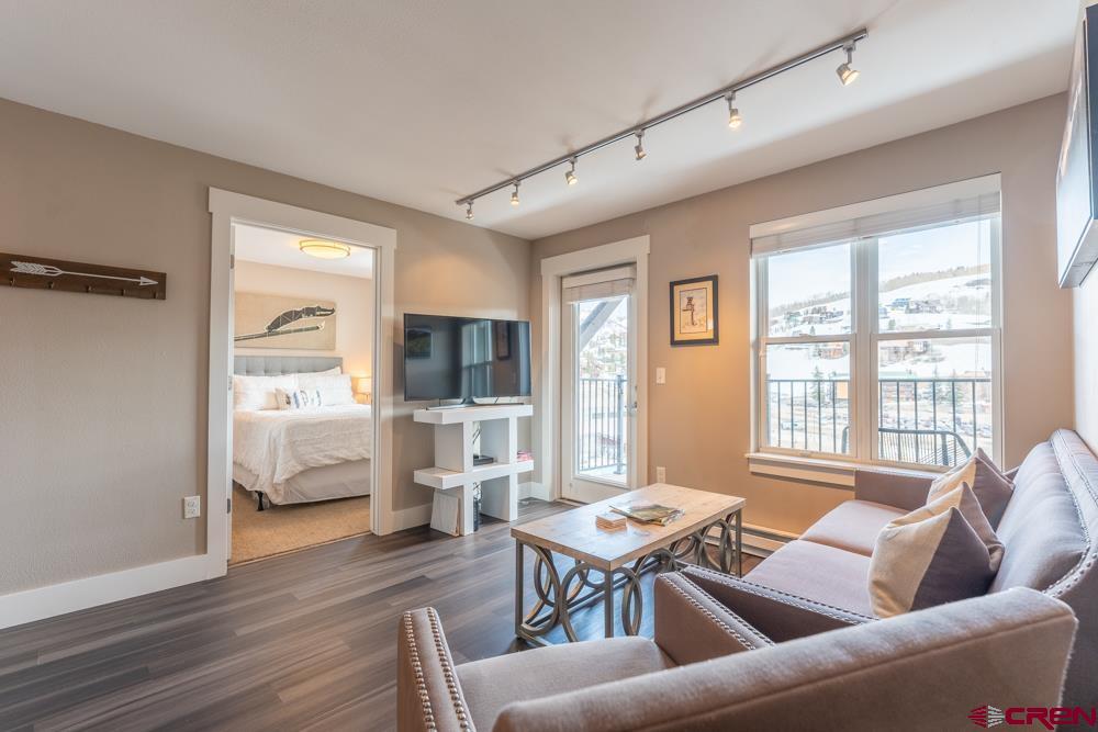 20 Marcellina Lane, Unit 104 Crested Butte, CO 81225 - Photo 4 of 28 a living room with furniture and a window