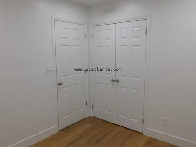 a view of wooden closet