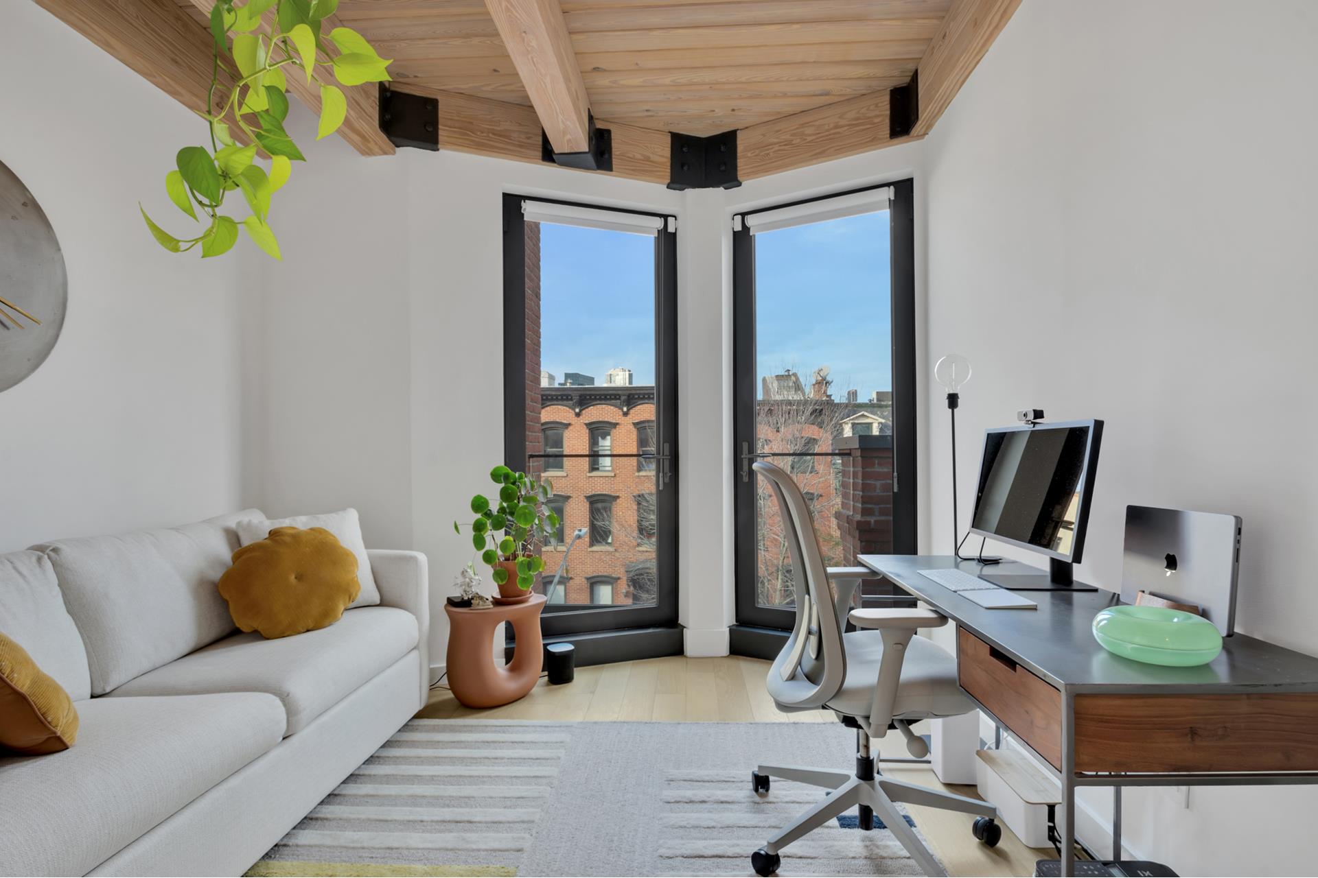 120 Java Street, Unit 4B Brooklyn, NY 11222 - Photo 38 of 48 a workspace with furniture and a potted plant