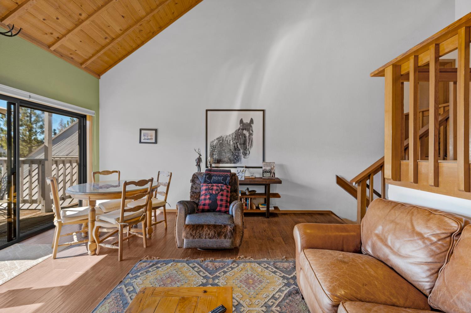 63215 Huntington Vista Road, Unit 80 Mono Hot Springs, CA 93642 - Photo 21 of 58 a living room with furniture and a floor to ceiling window