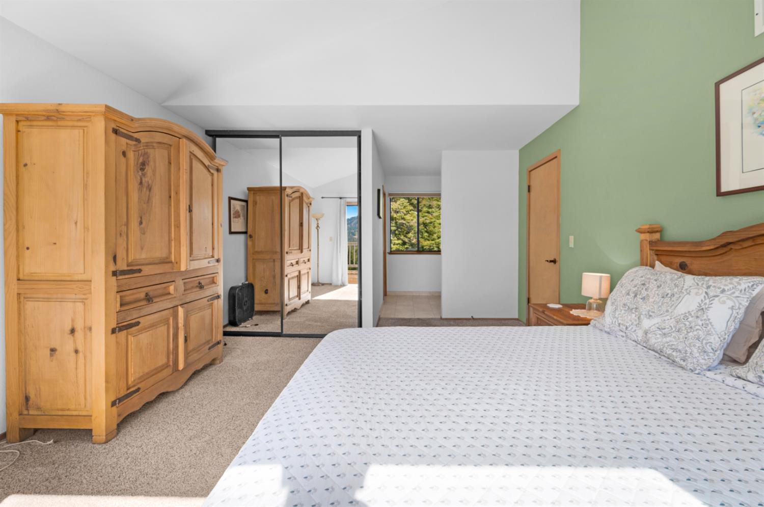 63215 Huntington Vista Road, Unit 80 Mono Hot Springs, CA 93642 - Photo 28 of 58 a bedroom with furniture and large window