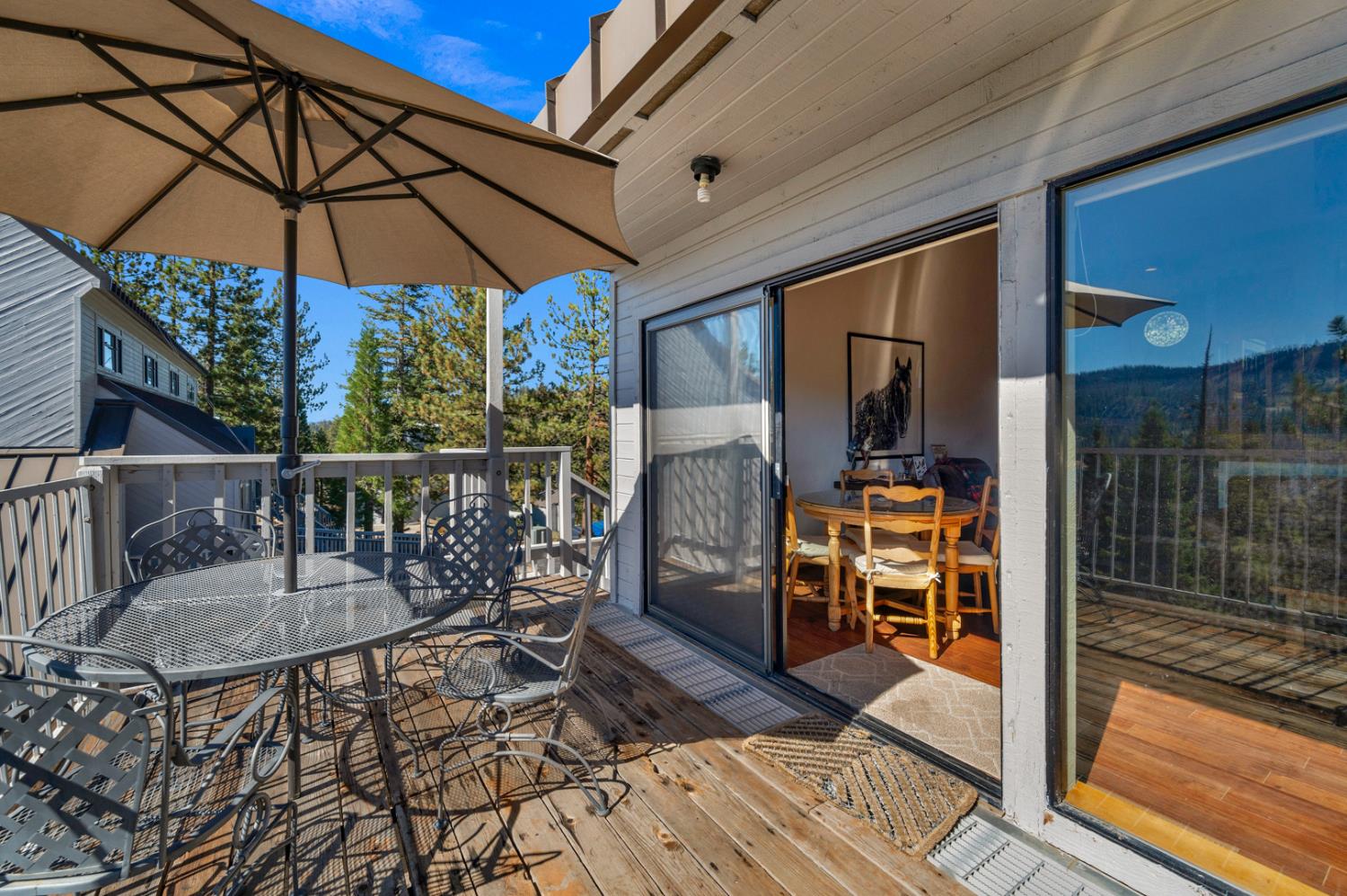 63215 Huntington Vista Road, Unit 80 Mono Hot Springs, CA 93642 - Photo 44 of 58 a balcony view with a seating space