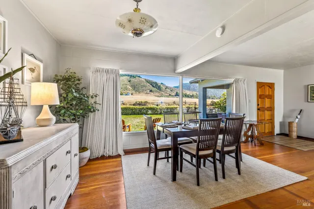 a view of an ocean and beach