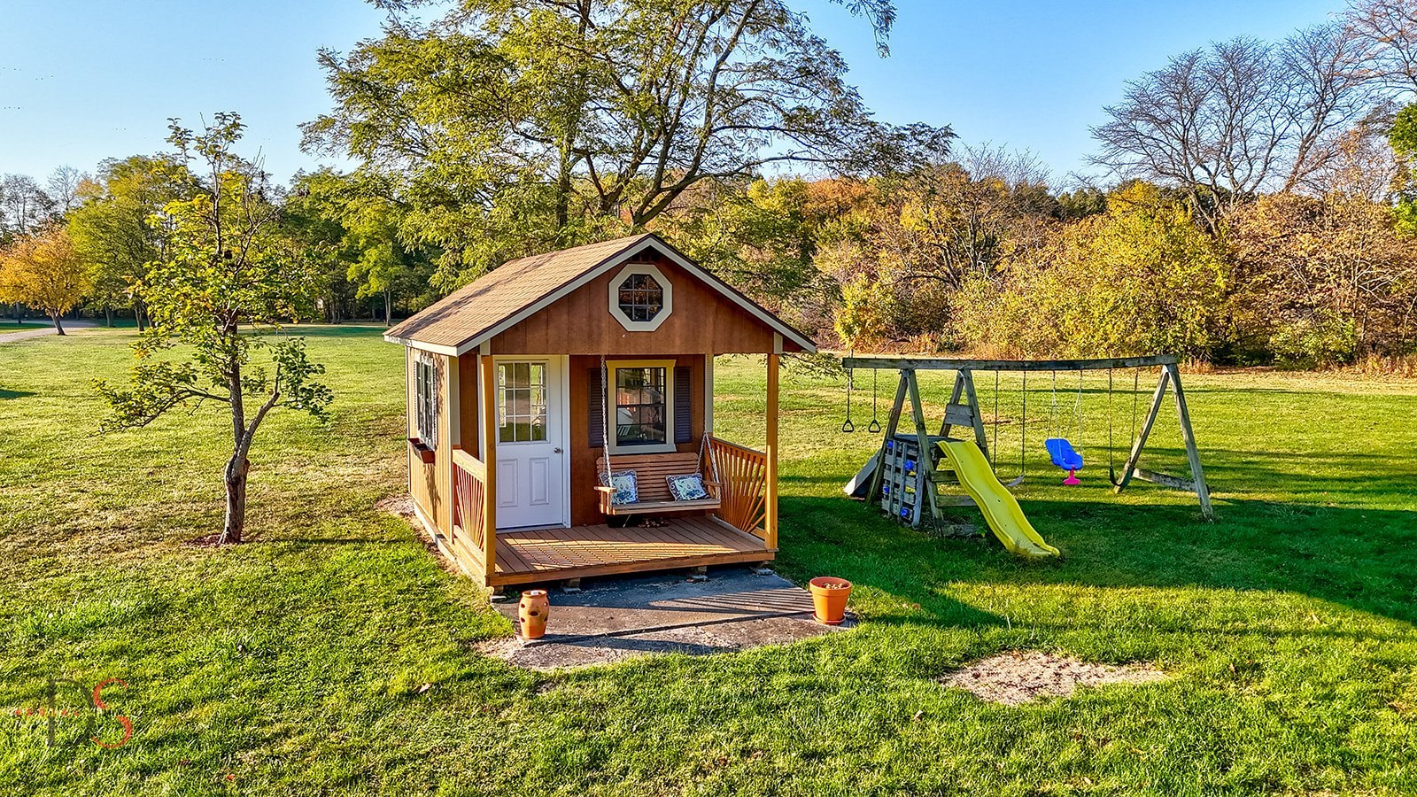 7920 Old Stage Road Morris, IL 60450 - Photo 35 of 43 a front view of a house with a yard table and chairs