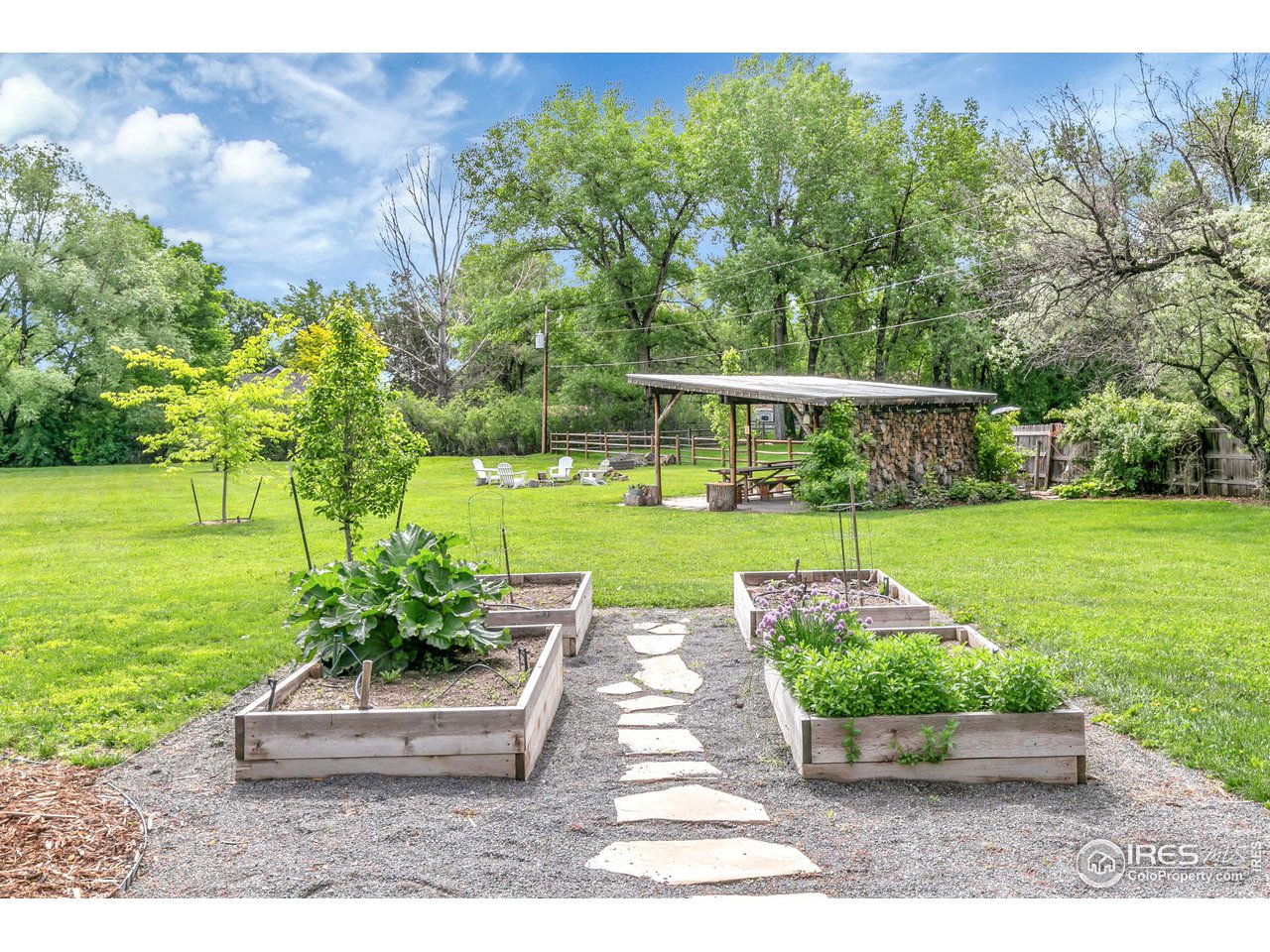3858 57th Street Boulder, CO 80301 - Photo 30 of 39 a view of a garden with a bench in a garden