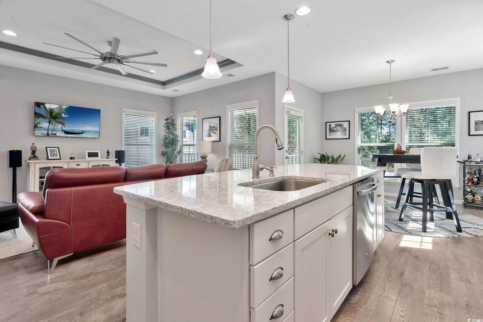 141 Splendor Circle Murrells Inlet, SC 29576 - Photo 11 of 34 Kitchen featuring light wood-type flooring, open f