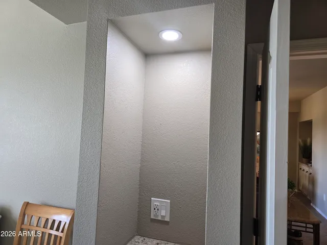 a close view of closet