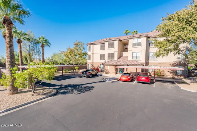 a view of a building with a street