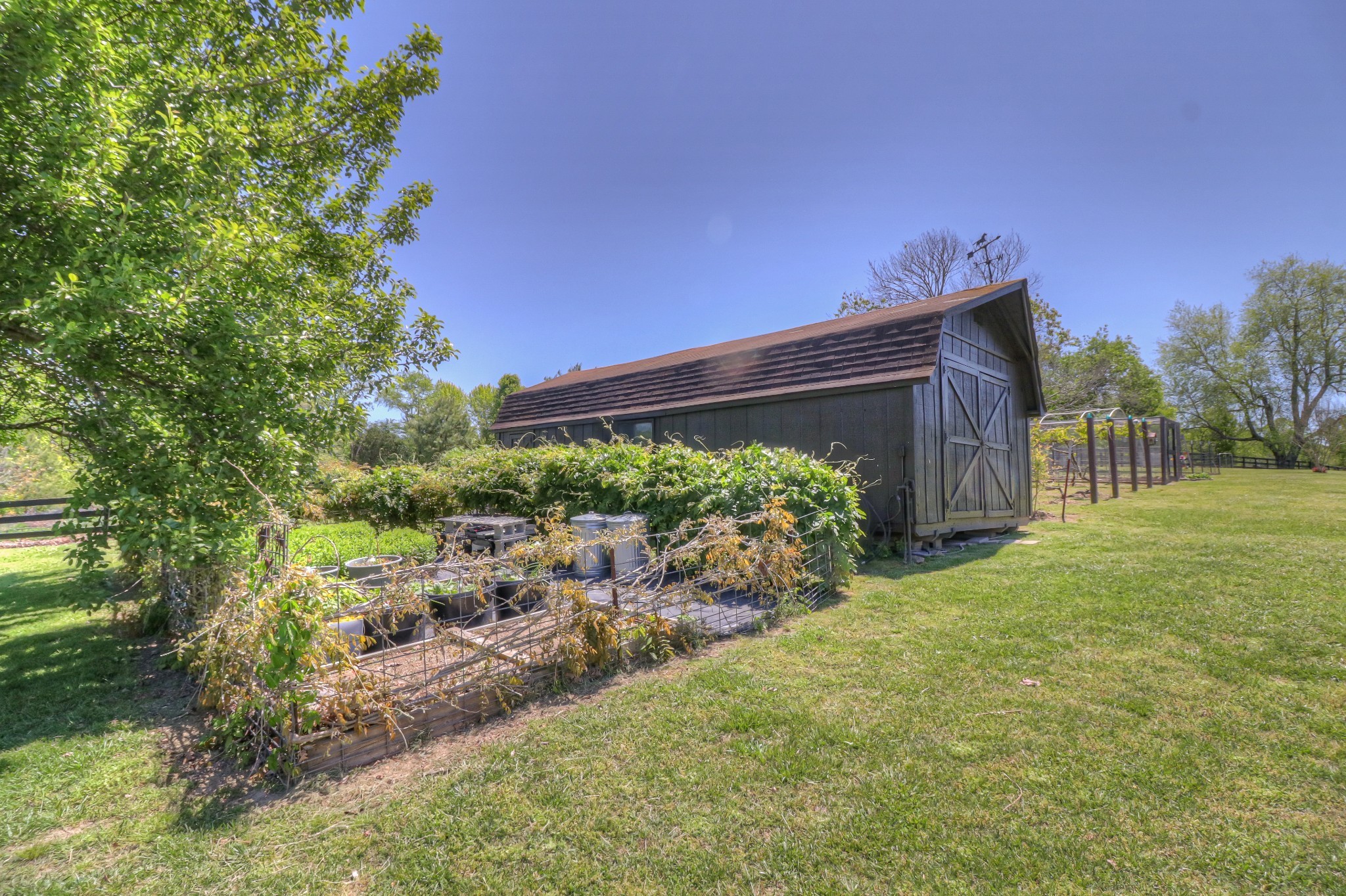 7308 Walker Road Fairview, TN 37062 - Photo 9 of 36 a view of backyard with potted plants and mountain view