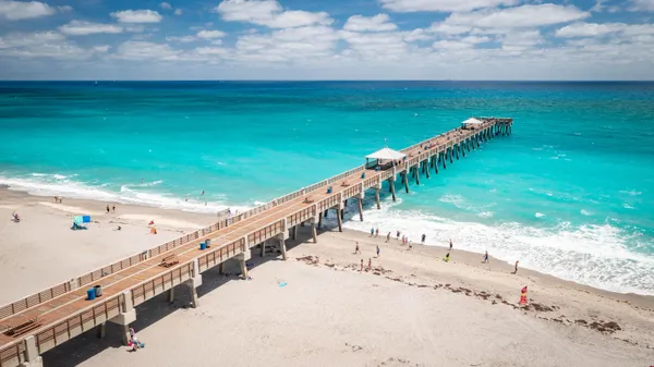 a view of an ocean beach