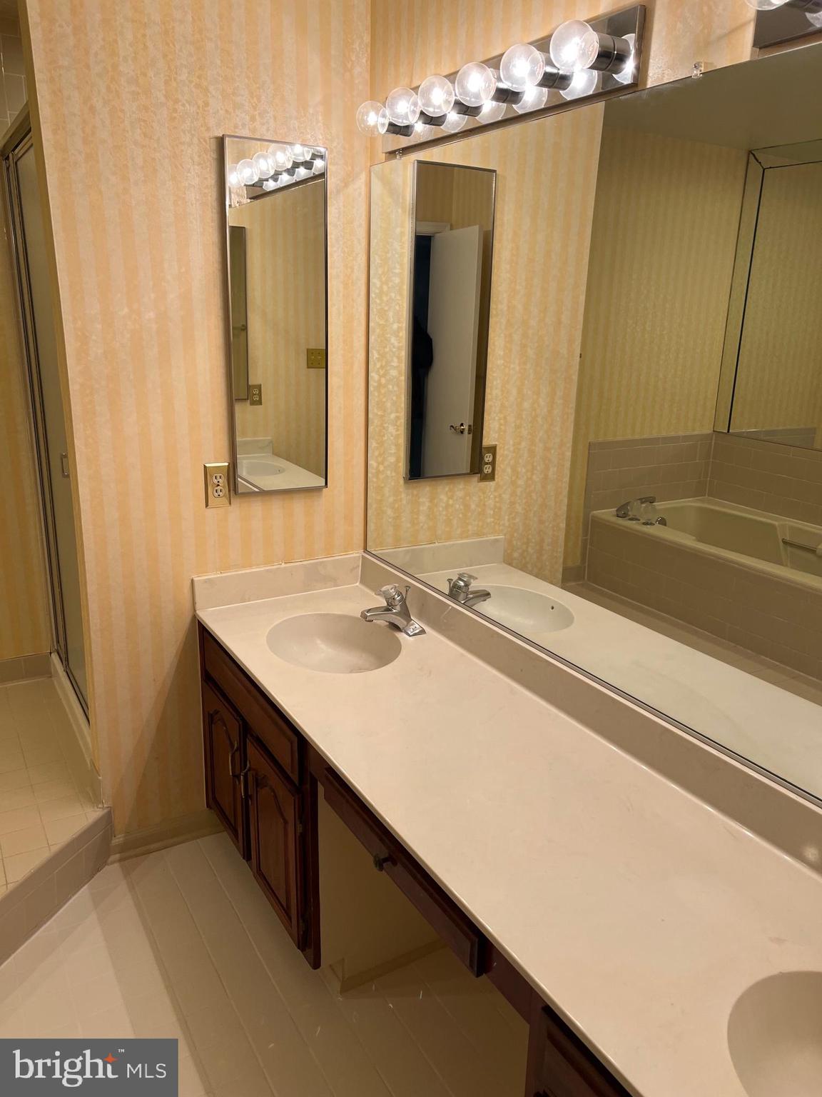 10775 Brewer House Road Rockville, MD 20852 - Photo 9 of 19 a bathroom with a sink and a mirror