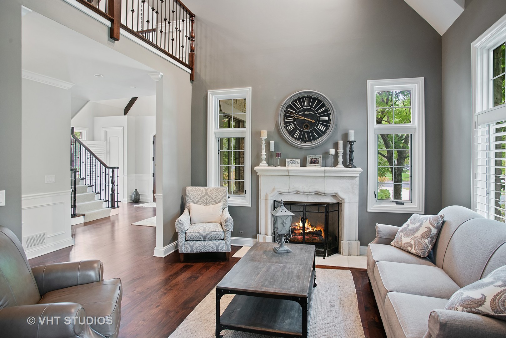 726 Hastings Street Park Ridge, IL 60068 - Photo 6 of 38 a living room with furniture and a fireplace
