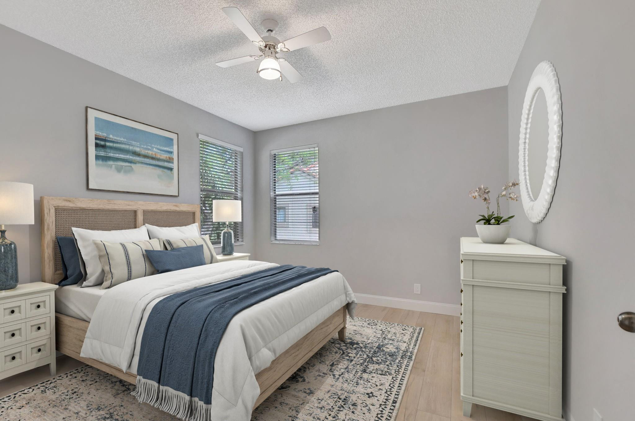 5801 Coach House Circle, Unit E Boca Raton, FL 33486 - Photo 13 of 41 Corner guest bedroom 2 is spacious.