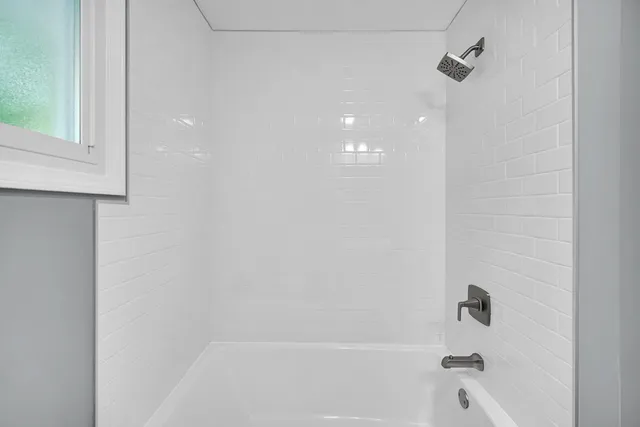 a close up of a bathtub