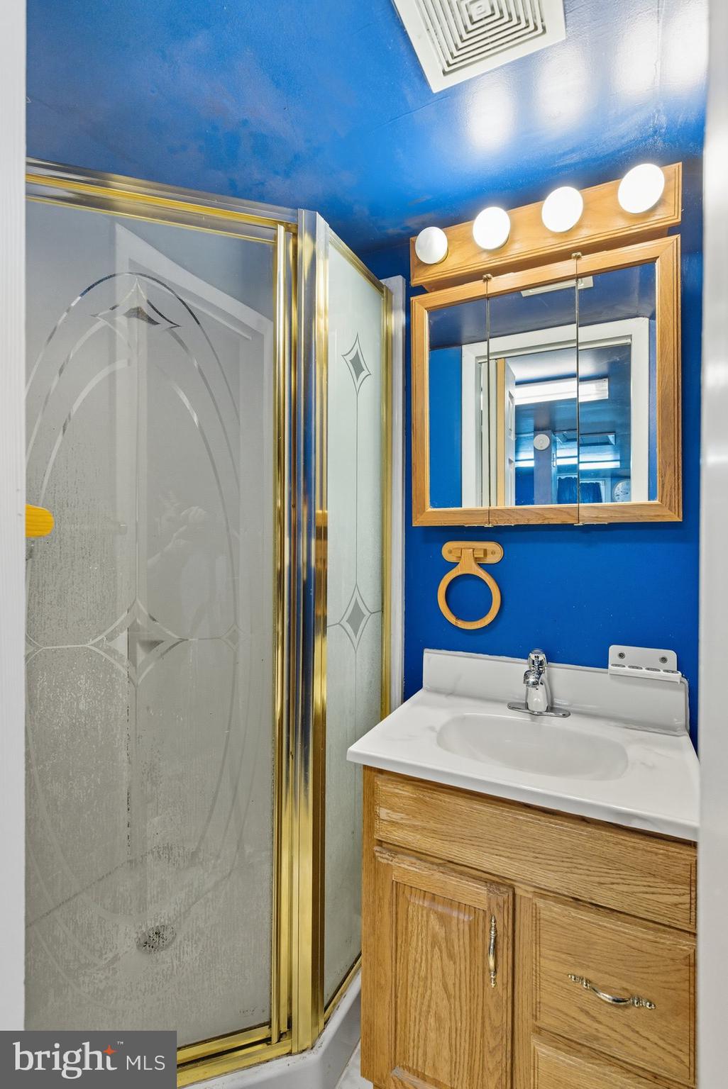 8261 Spring Knoll Drive Pasadena, MD 21122 - Photo 45 of 49 a bathroom with a sink and a mirror