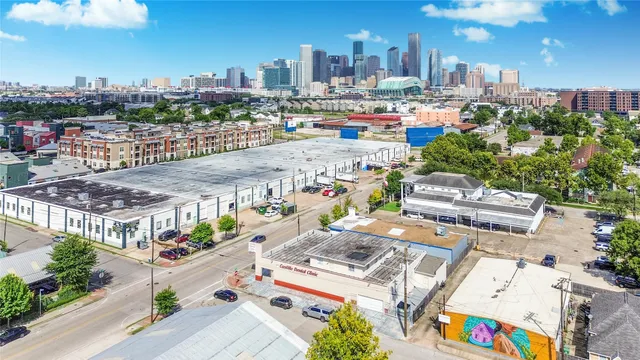 an aerial view of a city