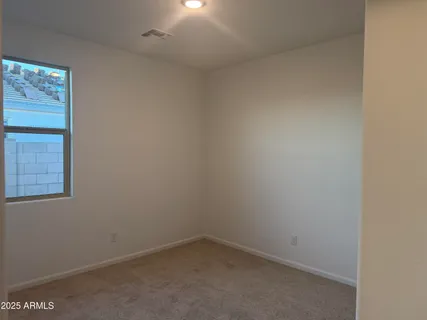 an empty room with a window