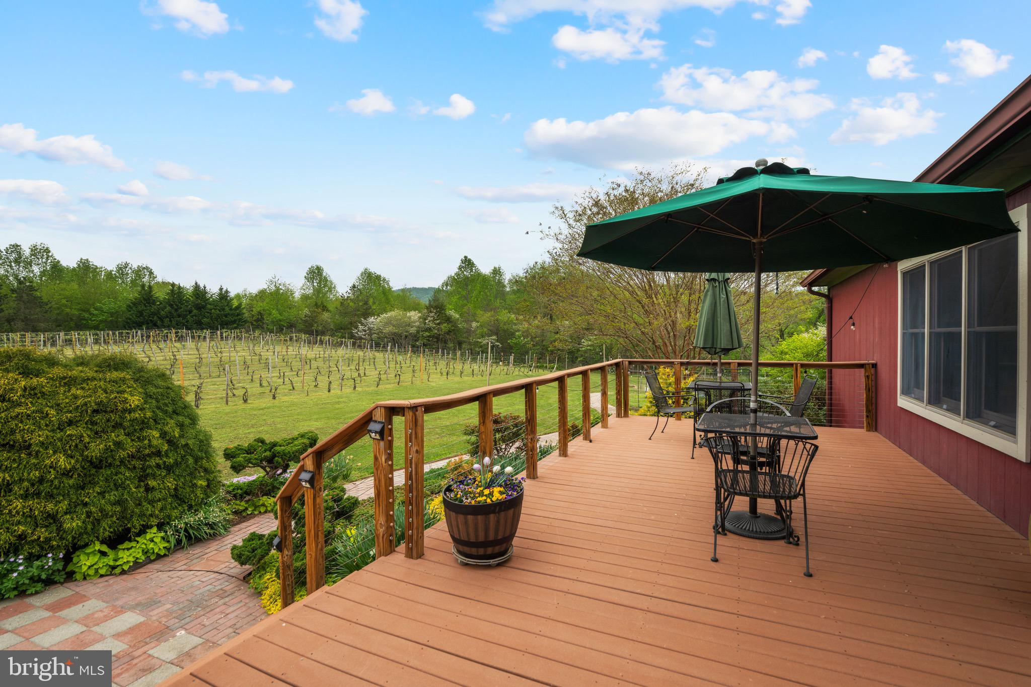 92 School House Road Washington, VA 22747 - Photo 10 of 68 a view of a deck with chair and table with chairs