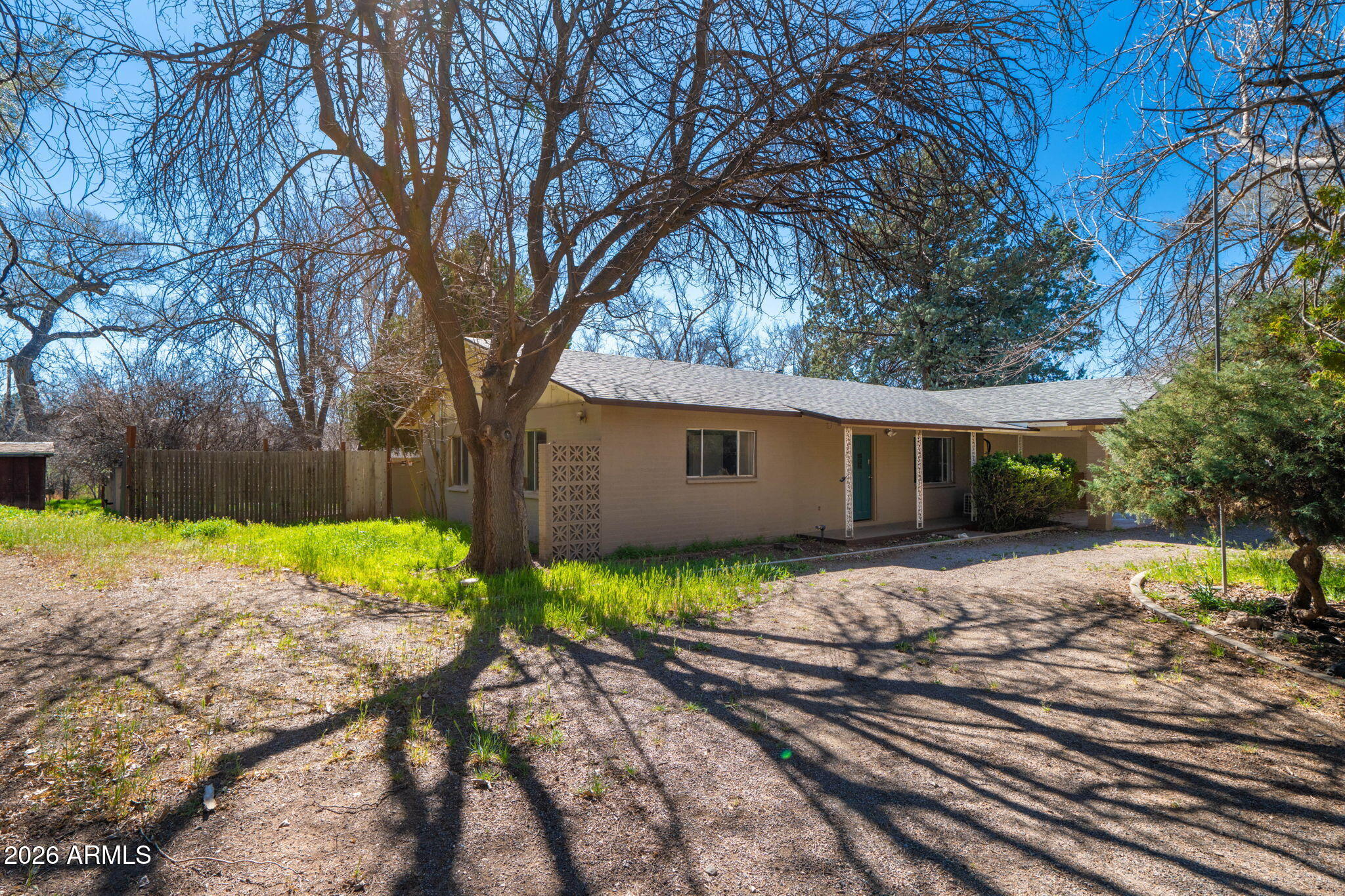 a backyard of a house