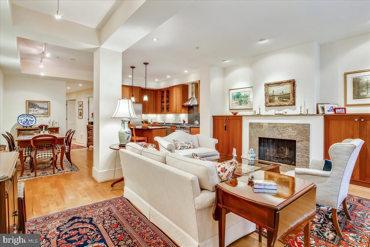 1433 R Street Northwest, Unit 1 Washington, DC 20009 - Photo 11 of 35 Living room with gas fireplace