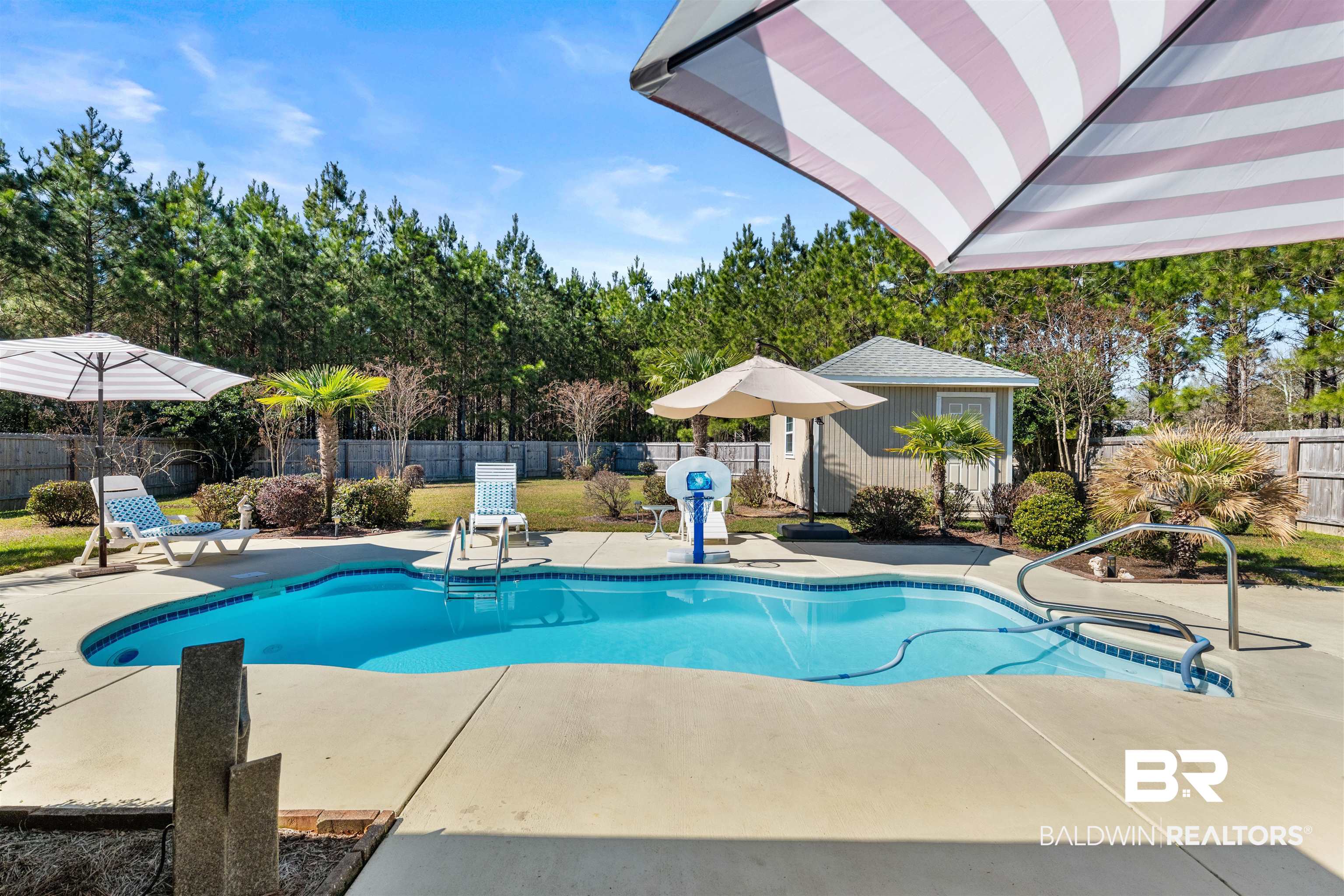 1850 Arcadia Drive Foley, AL 36535 - Photo 33 of 44 View of swimming pool with a fenced in pool, a patio area, and fence