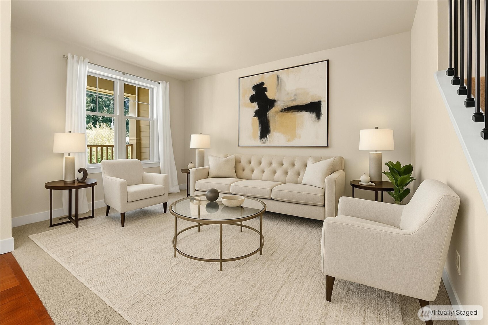 16555 Carlyle Hall Road North Shoreline, WA 98133 - Photo 5 of 27 a living room with furniture and a large window