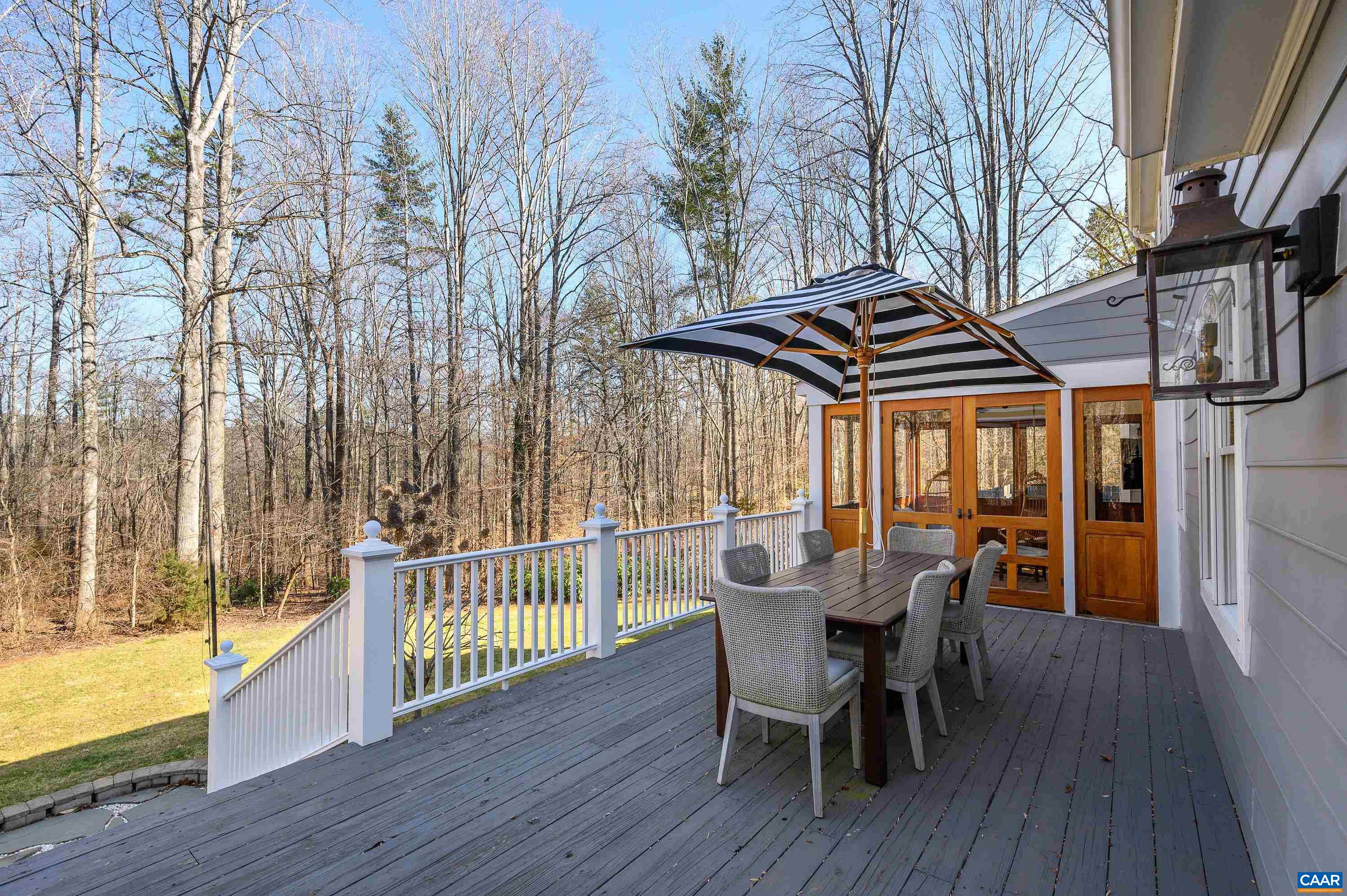 2205 Whippoorwill Road Charlottesville, VA 22901 - Photo 34 of 42 a view of a house with a deck and furniture