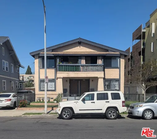 a car parked in front of a house