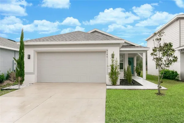 a view of a house with a yard