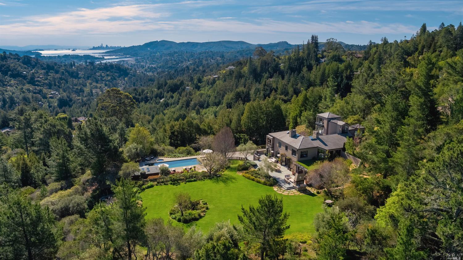 435 Ralston Avenue Mill Valley, CA 94941 - Photo 1 of 1 an aerial view of a house with mountain view