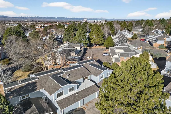 an aerial view of multiple house