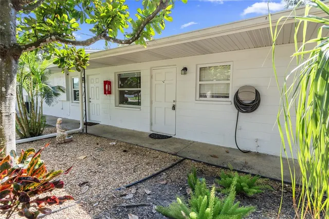 a backyard of a house