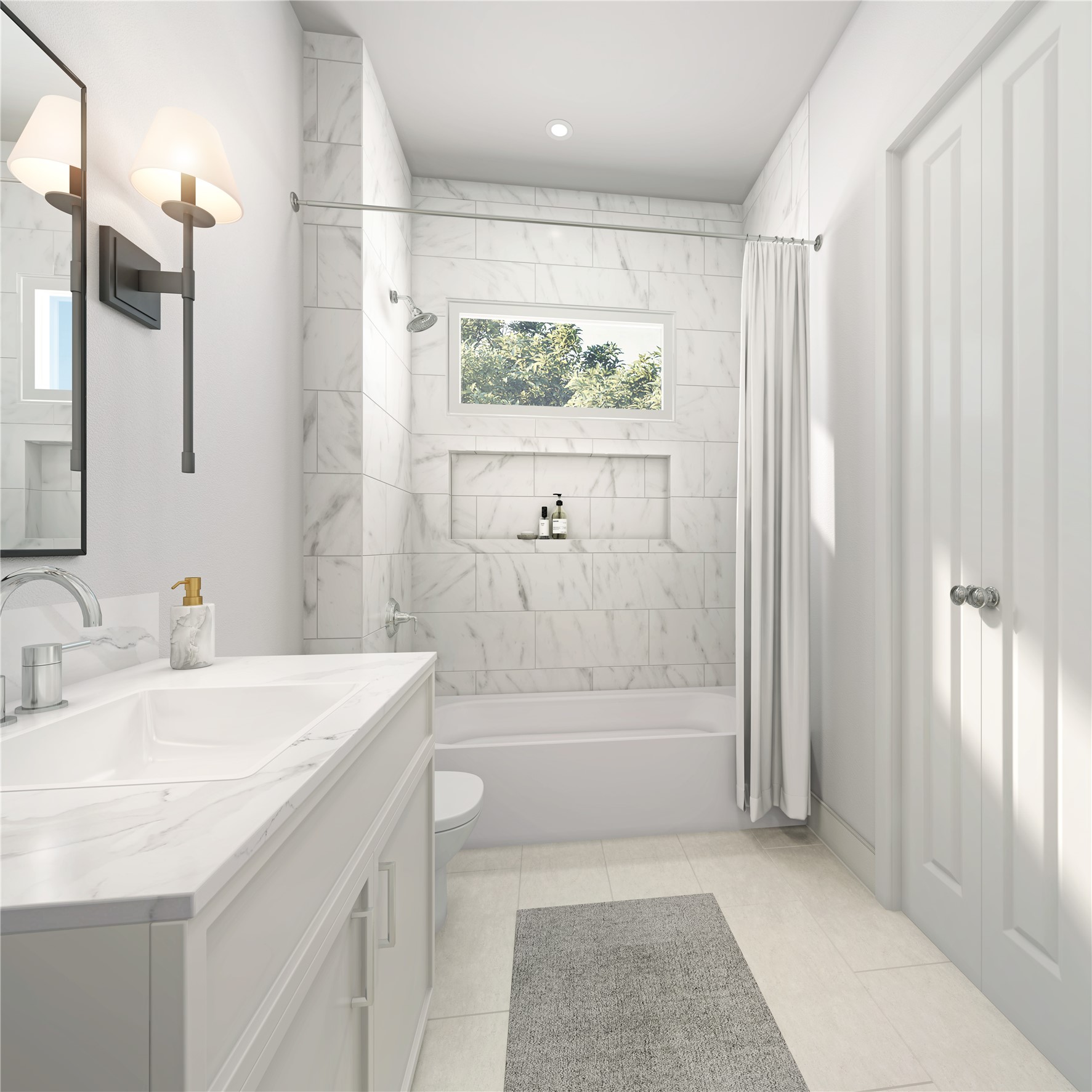 1002 East 25th Street Houston, TX 77009 - Photo 38 of 45 A convenient secondary guest bath with a thoughtful layout. Designed for comfort and efficiency, this
space is perfect for accommodating family or visitors while maintaining the home's aesthetic.