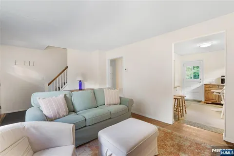 a living room with furniture and a couch